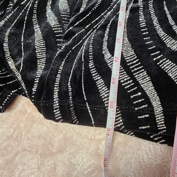 Notations open front roll collar black silver cardigan blazer - Picture 8 of 9